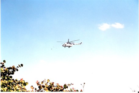 Havana-demonstration-on-Malecón-TV-News-Helicopter 