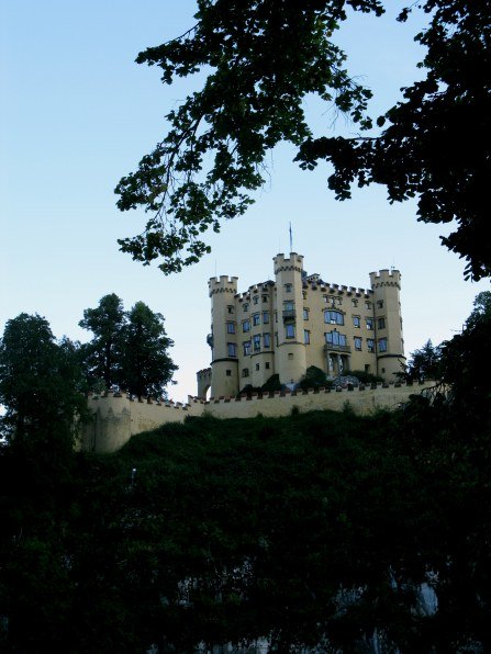 Hohenschwangau Castle above the township