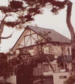 House framed by gnarled pines-  Omiya Bonsai Village – Tokyo