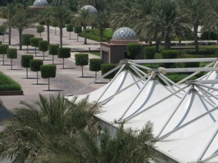 Iftar tent in gardens of Emirates Palace Hotel Abu Dhabi