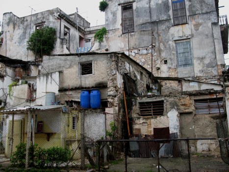 Improvised but permanent housing Havana Cuba