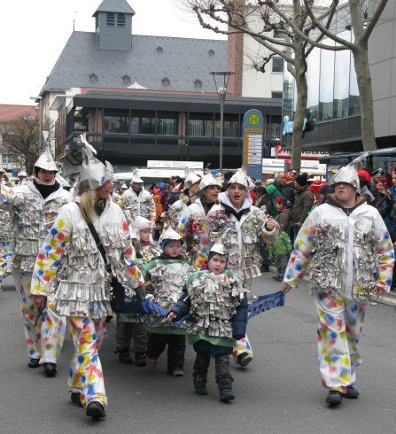 Mainz Carnival Children’s Parade newspaper kids