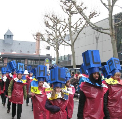 Mainz Carnival Children’s Parade typesetter letters