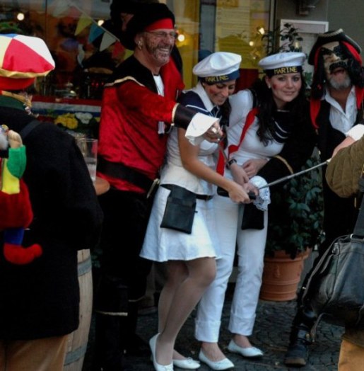 Mainz Germany Carnival taking sailors hostage