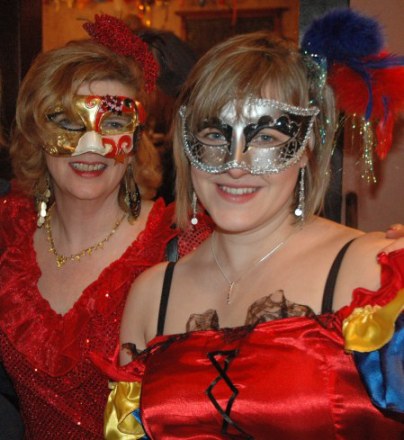 Mainz Germany Carnival two masked ladies