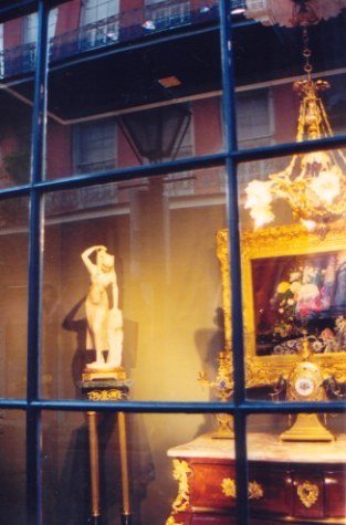 Marble statue and art  in the French Quarter New Orleans