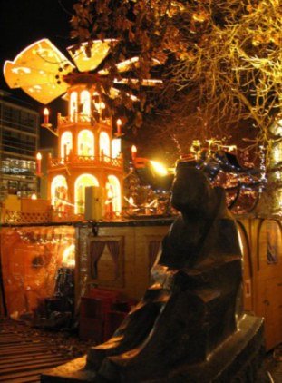 Munich Christmas Market Rindermarkt Square shepherd