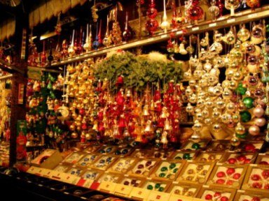 Munich Christmas Market glass baubles and bells