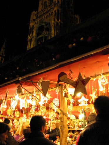 Munich Christmas Market wooden ornaments