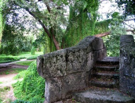 Old stone steps Almendares Park Cuba