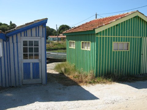 Île d’Oléron painted oyster houses