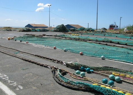 Île d’Oléron port of La Cotinière fishing nets and buoys