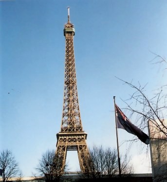 Eiffel Tower Paris with Australian Flag Eiffel Tower Paris with Australian Flag