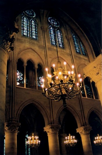 Paris Notre Dame Cathedral Interior lights Paris Notre Dame Cathedral Interior lights