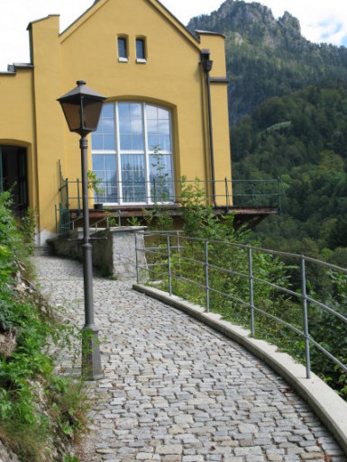 Path to chapel of Hohenschwangau Castle Bavaria Path to chapel of Hohenschwangau Castle Bavaria
