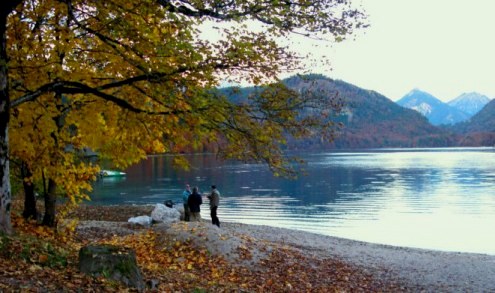 Paying fishing licence Alpsee Bavaria