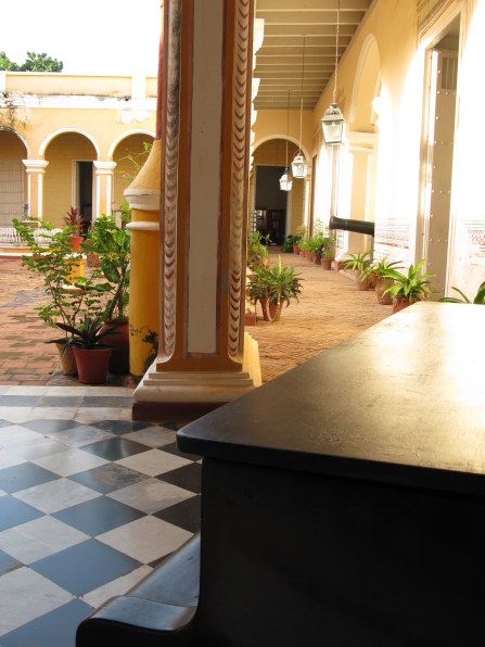 Piano in courtyard of Palacio Cantero Trinidad de Cuba