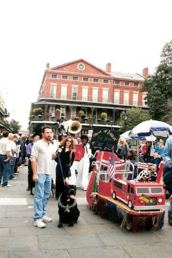 Pretend Dalmatian at Krewe of Barkus Parade New Orleans
