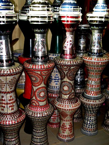 Qatar Doha Old Souk stacked drums