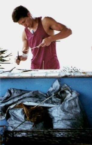 Reed kebab skewer production –Agricultural Fair-Havana-Cuba