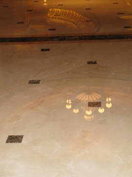 Reflected lights on entrance marble - Emirates Palace Hotel Abu Dhabi