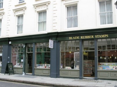 Rubber stamp shop in Bloomsbury London