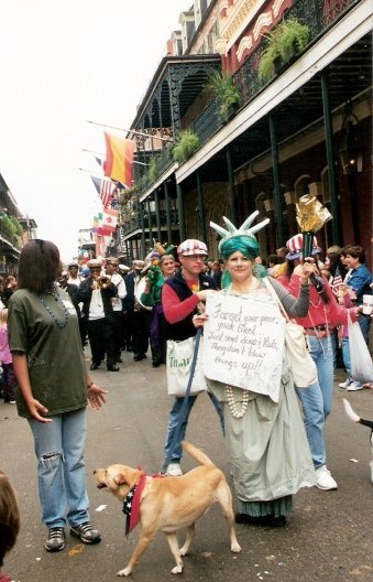 Send dogs message at Krewe of Barkus Parade New Orleans