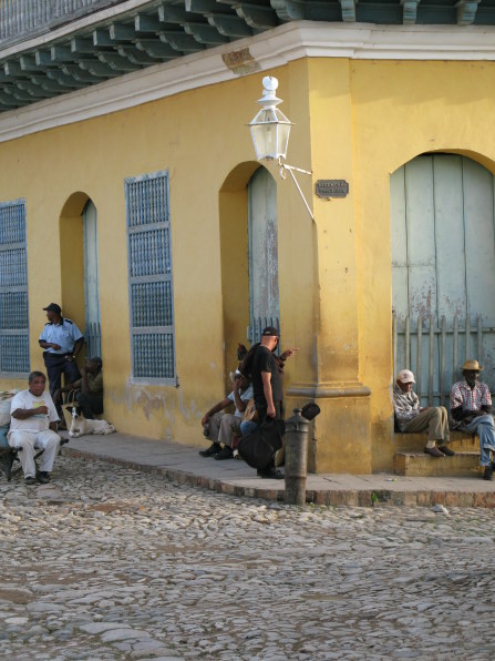 Street corner gathering place Trinidad de Cuba
