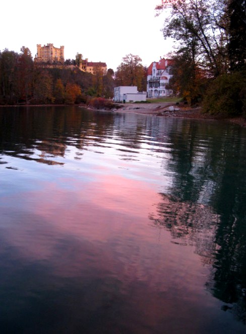 Sunrise colour at Hohenschwangau Castle Bavaria