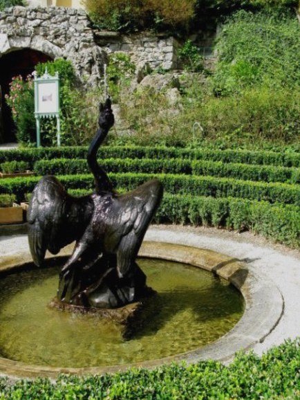 Swan Fountain of Hohenschwangau Castle Bavaria