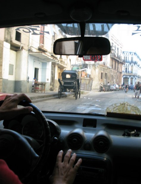 Taped windscreen Havana Cuba