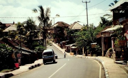 Ubud street in Bali