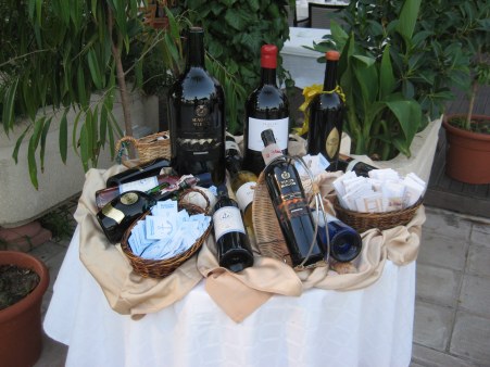 Wine display in restaurants Yasmine Marina Hammamet, Tunisia