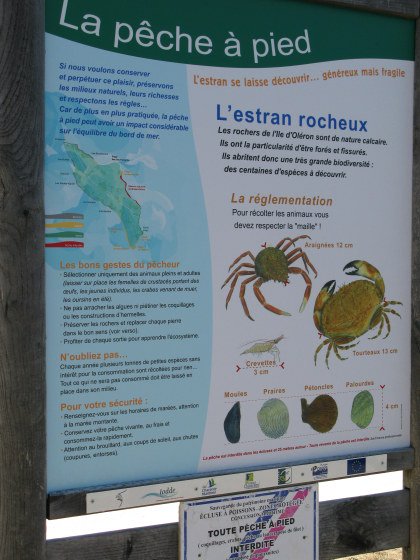 Île d’Oléron interpretive sign 